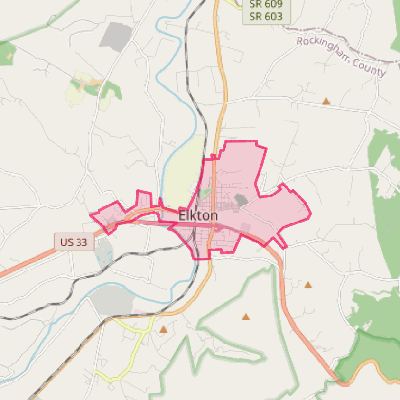 Map of Elkton