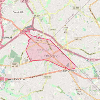 Map of Falls Church