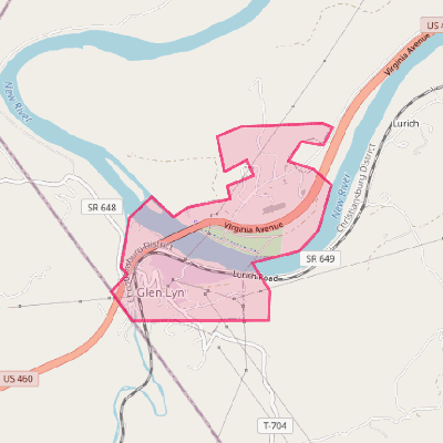 Map of Glen Lyn