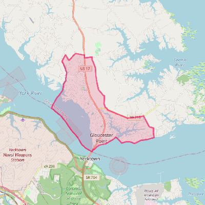 Map of Gloucester Point