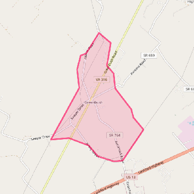 Map of Greenbush