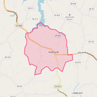 Map of Heathsville