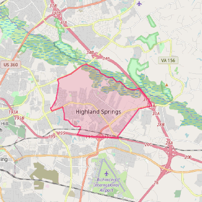 Map of Highland Springs