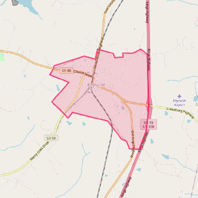 Map of Keysville