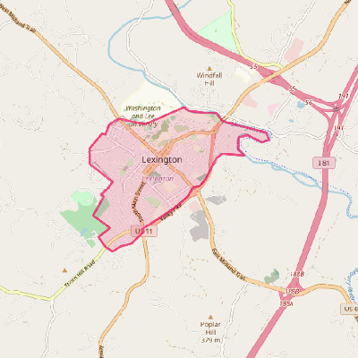 Map of Lexington