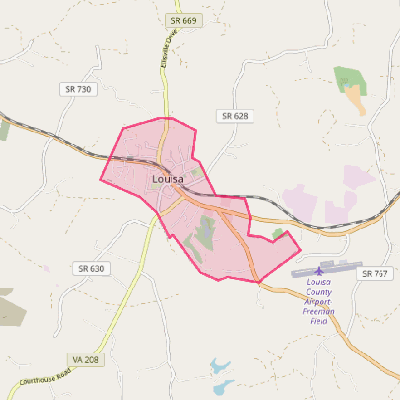 Map of Louisa