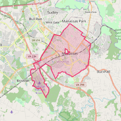 Map of Manassas