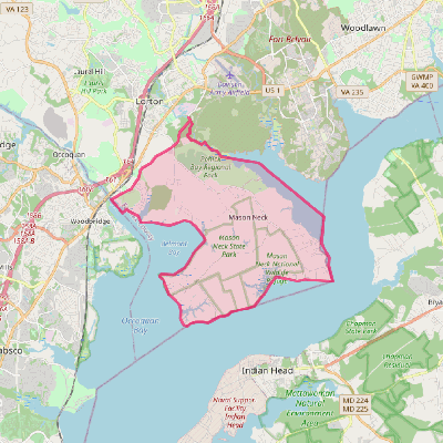 Map of Mason Neck