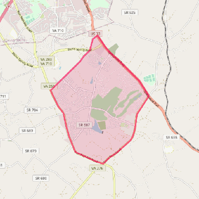 Map of Massanetta Springs