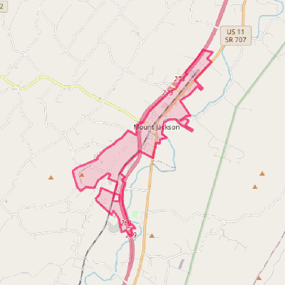 Map of Mount Jackson