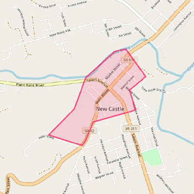 Map of New Castle