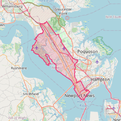 Map of Newport News