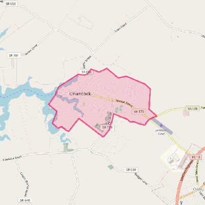 Map of Onancock