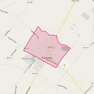 Map of Parksley