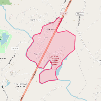 Map of Piney Mountain