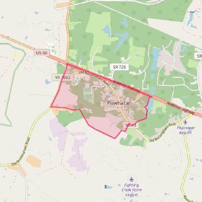 Map of Powhatan