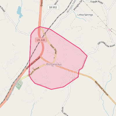 Map of Ridgeway