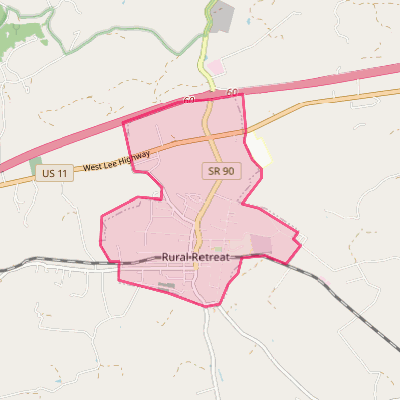 Map of Rural Retreat