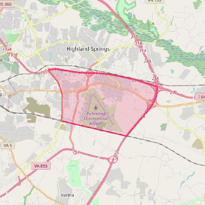 Map of Sandston