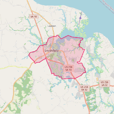 Map of Smithfield