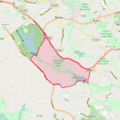 Map of South Run