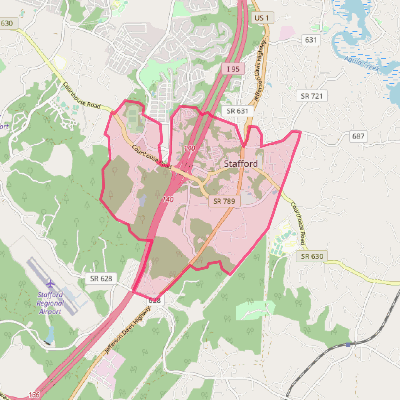 Map of Stafford Courthouse