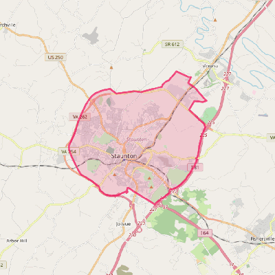 Map of Staunton