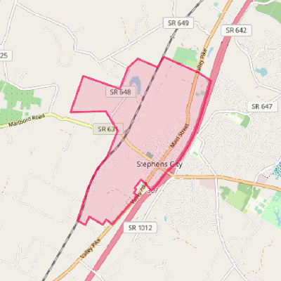 Map of Stephens City