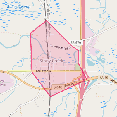 Map of Stony Creek