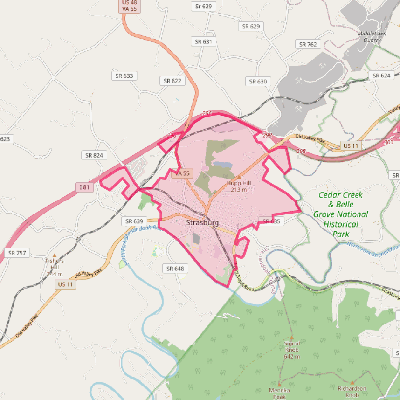 Map of Strasburg