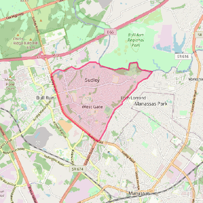 Map of Sudley