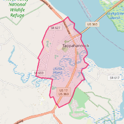 Map of Tappahannock