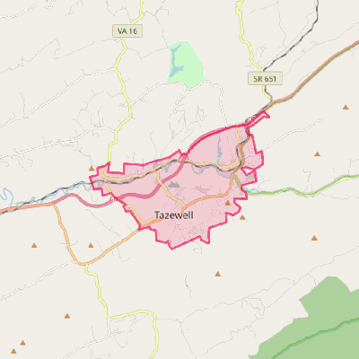 Map of Tazewell