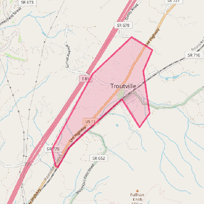 Map of Troutville