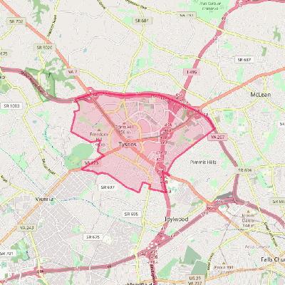 Map of Tysons