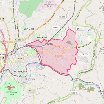 Map of Vinton