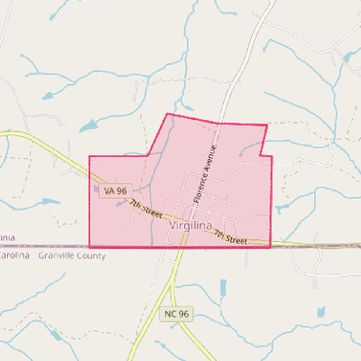 Map of Virgilina