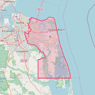 Map of Virginia Beach