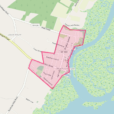 Map of Wachapreague