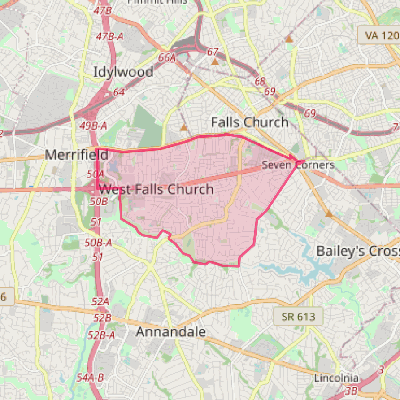 Map of West Falls Church