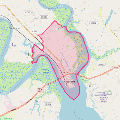 Map of West Point