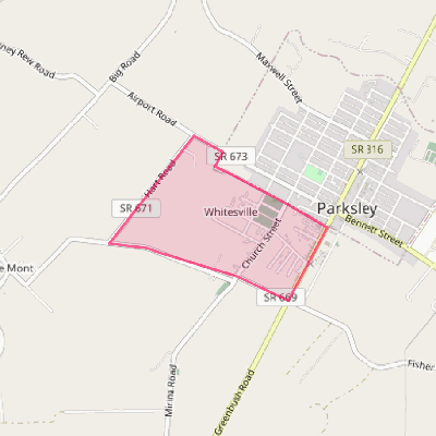 Map of Whitesville