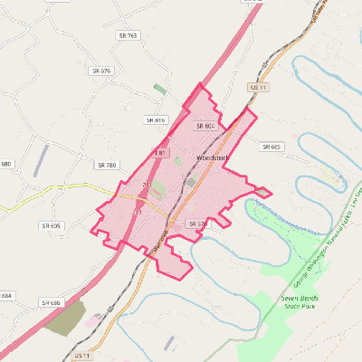 Map of Woodstock