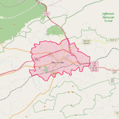 Map of Wytheville