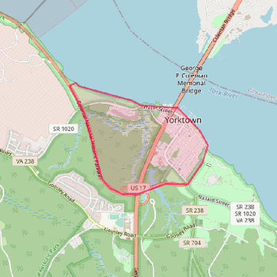 Map of Yorktown