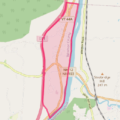 Map of Ascutney