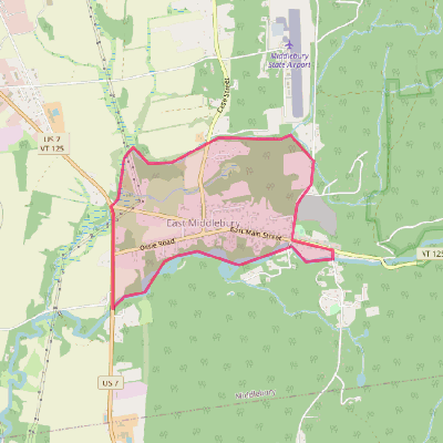 Map of East Middlebury