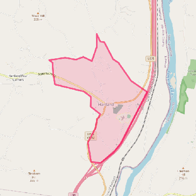 Map of Hartland