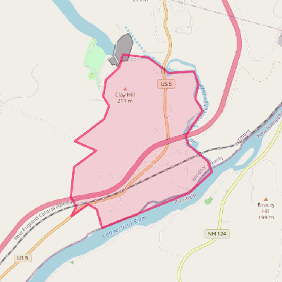 Map of North Hartland