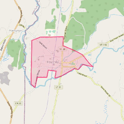 Map of Poultney